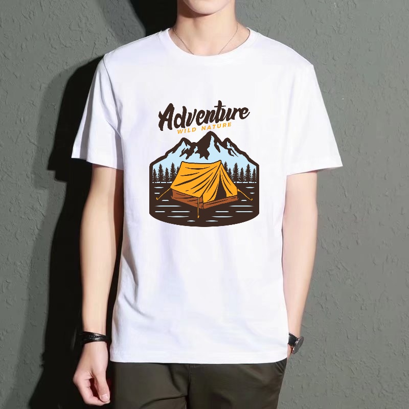 Men's Black Round-Neck Short-S - Outdoor Adventure Outfit recensione e prezzo
