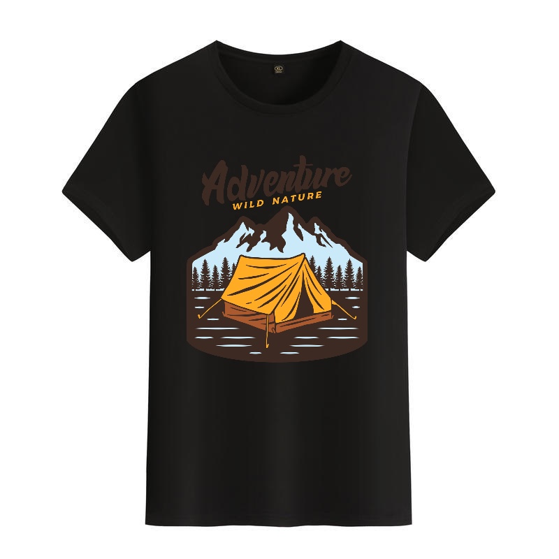 Men's Black Round-Neck Short-S - Outdoor Adventure Outfit recensione e prezzo