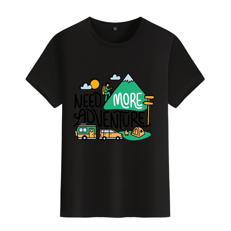 Men's Black Round-Neck Short-S - Outdoor Adventure Outfit recensione e prezzo