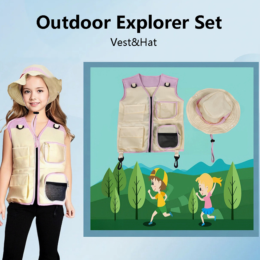 Children Explorer Vest Hat Sui - Outdoor Adventure Outfit recensione e prezzo