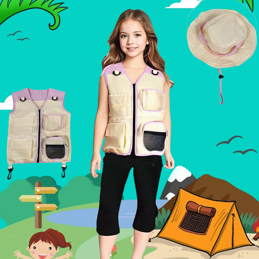 Children Explorer Vest Hat Sui - Outdoor Adventure Outfit recensione e prezzo