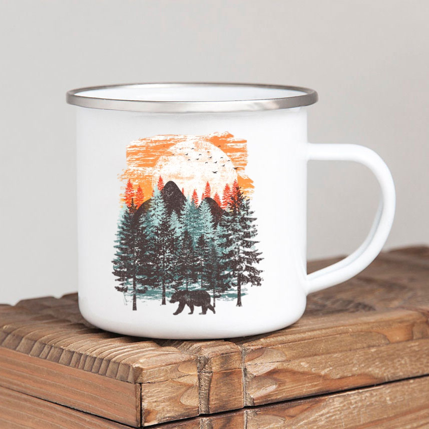 Forest Camp Enamel Coffee Mug  - Outdoor Adventure Ideas recensione e prezzo
